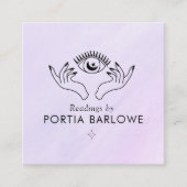 Derde ogen en handen Psychic Medium Square Busines Vierkante Visitekaartje (Voorkant)