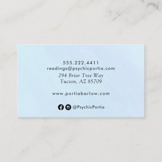 Derde ogen en handen Spiritueel Middelgroot Visite Visitekaartje (Achterkant)