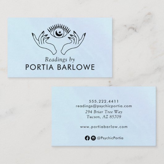 Derde ogen en handen Spiritueel Middelgroot Visite Visitekaartje (Voorkant / Achterkant)