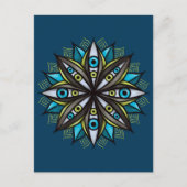 Derde ogen met dubbele Iris Flower Mandala Briefkaart (Voorkant)