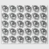 Derde ogen Oogoog Oogoog Eyeball Halloween Psychic Cadeaupapier (Vlak)