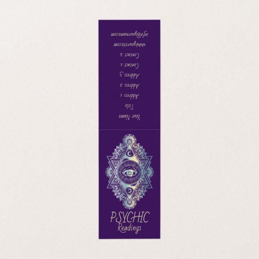 Derde ogen Psychisch - Visitekaartje (Buitenkant ongevouwen)