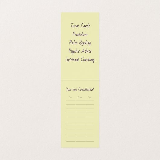 Derde ogen Psychisch - Visitekaartje (Binnenkant ongevouwen)