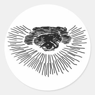 Derde ogen ronde sticker