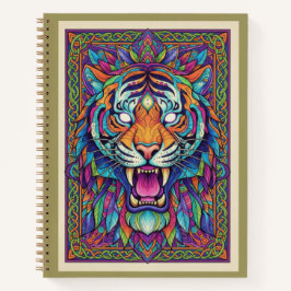 Derde-Oog Brullende Tijger Spirit Zentangle Dagboe Notitieboek