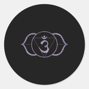 Derde Oog Chakra Ajna – Kundalini Yoga Meditatie Ronde Sticker