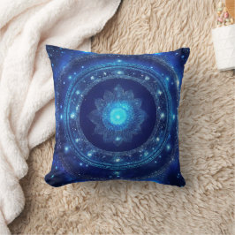 Derde Oog Chakra Blauwe Mandala Kussen