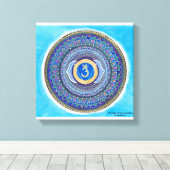 Derde oog Chakra Mandala Canvas Art Afdruk (Insitu (Houten vloer))