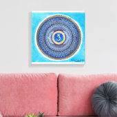 Derde oog Chakra Mandala Canvas Art Afdruk (Insitu (Woonkamer))