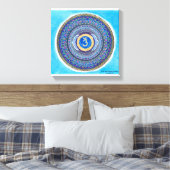 Derde oog Chakra Mandala Canvas Art Afdruk (Insitu (Slaapkamer))
