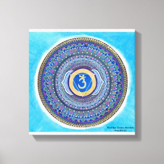 Derde oog Chakra Mandala Canvas Art Afdruk (Voorkant)