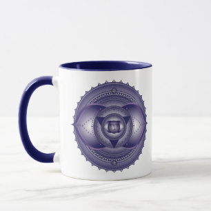 Derde Oog Chakra Mandala Mok van twee toonsoorten