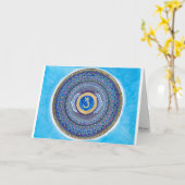 Derde Oog Chakra Mandala Wenskaart Kaart (Gele Bloem)