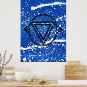Derde Oog Chakra - Stippen Eén Poster (Keuken)