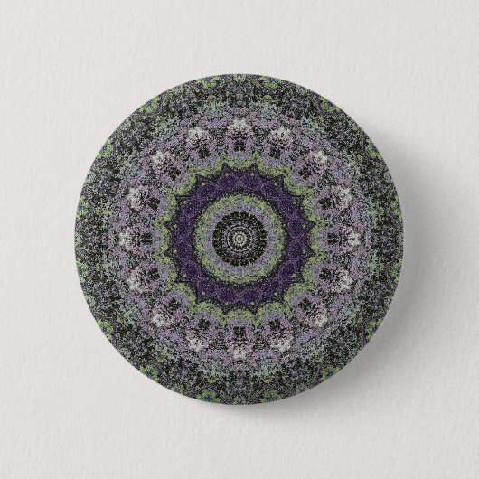 Derde Oog Groene Abstracte Mandala Button (Voorkant)