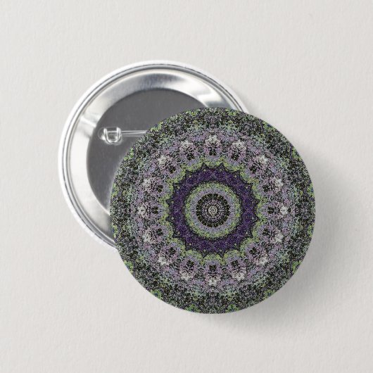 Derde Oog Groene Abstracte Mandala Button (Voorkant /achterkant)