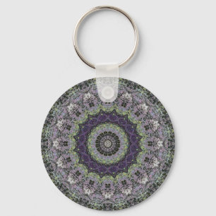 Derde Oog Groene Abstracte Mandala Sleutelhanger