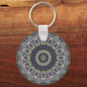 Derde Oog Groene Abstracte Mandala Sleutelhanger (Achterkant)