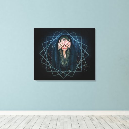 Derde oog heks verpakt canvas (Insitu (Houten vloer))