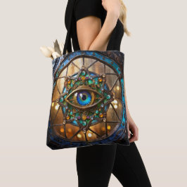 Derde Oog Landelijke Patrijspoort Raam Tote Bag