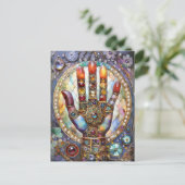 Derde Oog Mystieke Palm Briefkaart (Staand voorkant)