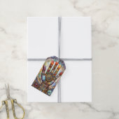 Derde Oog Mystieke Palm Cadeaulabel (Met Touw)