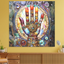 Derde Oog Mystieke Palm Canvas Afdruk