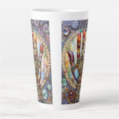 Derde Oog Mystieke Palm Latte Mok (Voorkant)