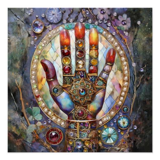 Derde Oog Mystieke Palm Perfect Poster (Voorkant)