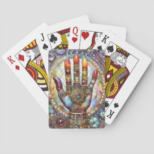 Derde Oog Mystieke Palm Pokerkaarten