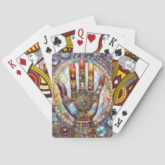 Derde Oog Mystieke Palm Pokerkaarten (Achterkant)