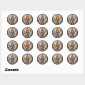 Derde Oog Mystieke Palm Ronde Sticker (Vel)