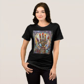 Derde Oog Mystieke Palm Tri-Blend Shirt (Voorkant volledig)