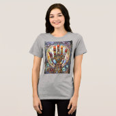 Derde Oog Mystieke Palm Tri-Blend Shirt (Voorkant volledig)