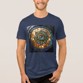 Derde Oog Rustieke Porthole Raam Tri-Blend Shirt