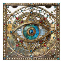 Derde Oog Versierd Vensterglas