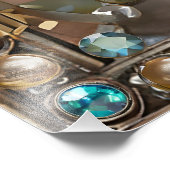 Derde Oog Versierd Vensterglas Foto Afdruk (Hoek)