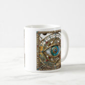 Derde Oog Versierd Vensterglas Koffiemok (Voorkant rechts)