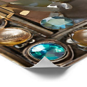Derde Oog Versierd Vensterglas Poster (Hoek)