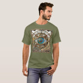 Derde Oog Versierd Vensterglas T-shirt (Voorkant volledig)
