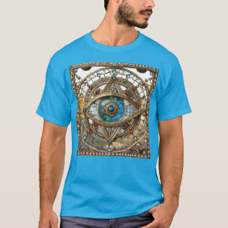 Derde Oog Versierd Vensterglas T-shirt