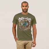 Derde Oog Versierd Vensterglas T-shirt (Voorkant volledig)