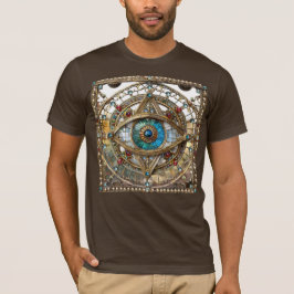Derde Oog Versierd Vensterglas T-shirt
