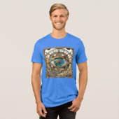 Derde Oog Versierd Vensterglas Tri-Blend Shirt (Voorkant volledig)
