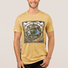 Derde Oog Versierd Vensterglas Tri-Blend Shirt