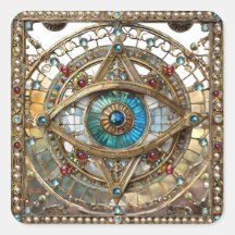 Derde Oog Versierd Vensterglas