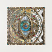 Derde Oog Versierd Vensterglas Wandkleed (Voorkant (horizontaal))