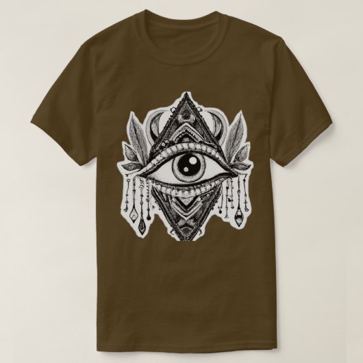 Derde oog Wijsheid Visie Esthetische Tekening Indi T-shirt (Design voorkant)
