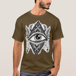Derde oog Wijsheid Visie Esthetische Tekening Indi T-shirt