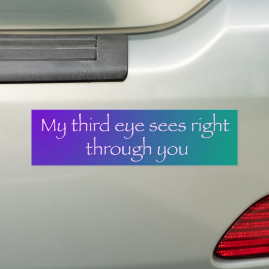 Derde oog ziet je door je heen bumpersticker (Op auto)